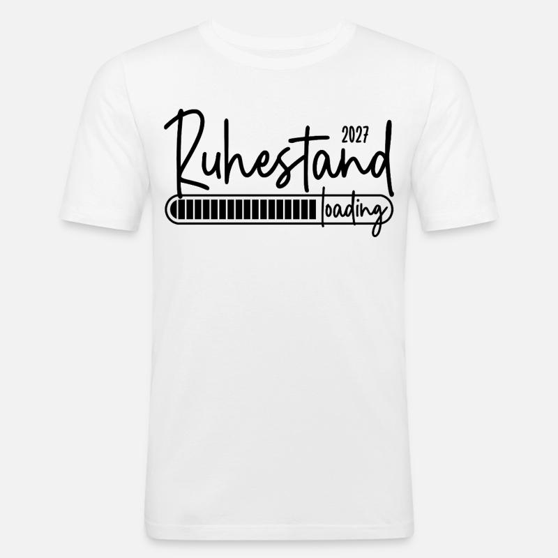 Ruhestand 2027 loading - Männer Slim Fit T-Shirt - Weiß