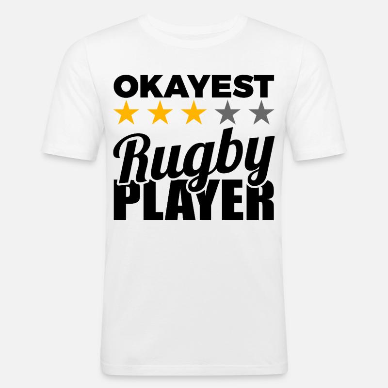 Rugby Player - Men's Slim Fit T-Shirt - white