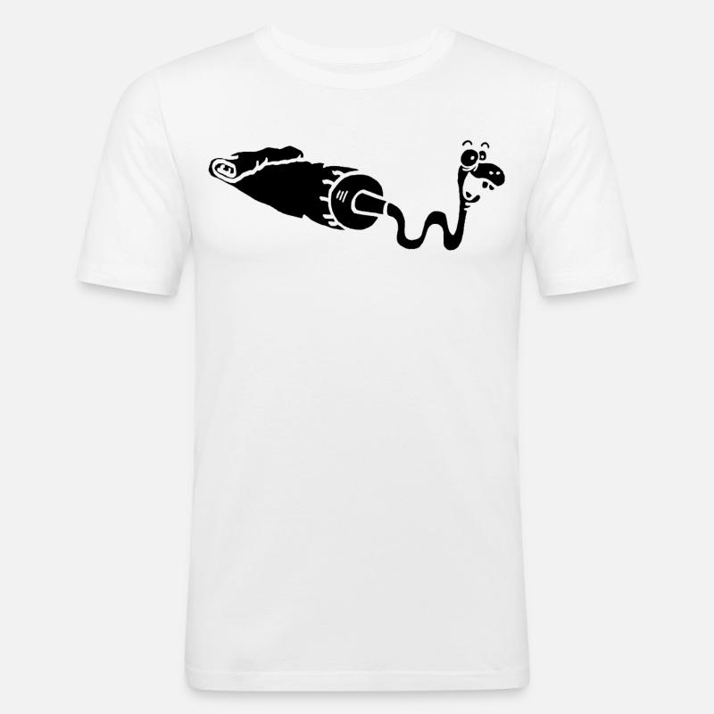 Gouache oder schwarze Schlange? - Männer Slim Fit T-Shirt - Weiß