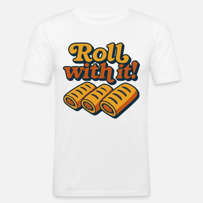 Lass dich darauf ein - Männer Slim Fit T-Shirt - Weiß