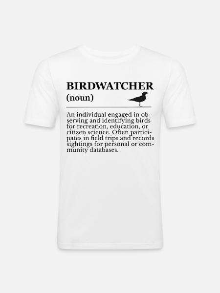 Birdwatcher Definition - Birdwatching - Men's Slim Fit T-Shirt - white