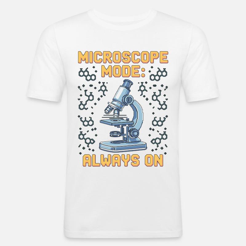Lab Technician Microscope Mode Always Clinical Lab - Männer Slim Fit T-Shirt - Weiß
