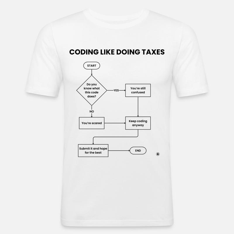 Codierung wie Steuererklärung – Hope Gift einreichen - Männer Slim Fit T-Shirt - Weiß