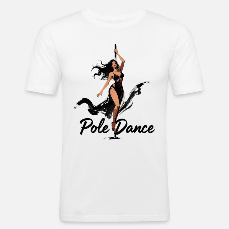 Pole Dance Poledancerin ästhetisch Geschenk - Männer Slim Fit T-Shirt - Weiß