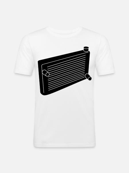 Radiatore_del_motore_m1 - Männer Slim Fit T-Shirt - Weiß