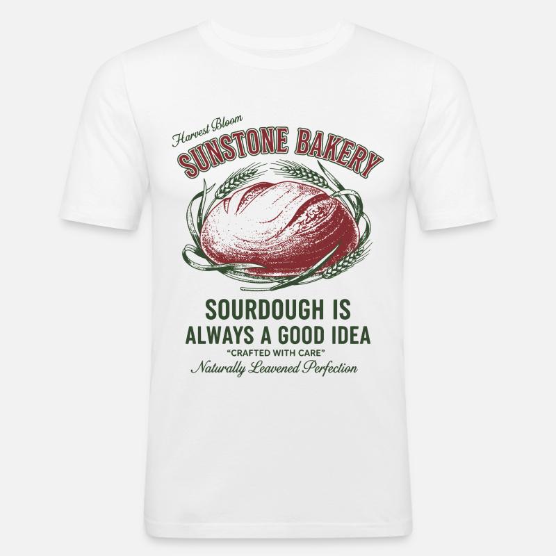 Sourdough Bread Baking Baker Sunstone Bakery - Männer Slim Fit T-Shirt - Weiß