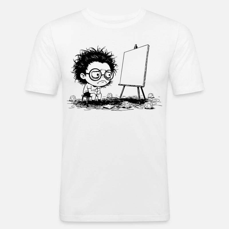 Künstler Creative Blocking Empty Canvas Manga - Männer Slim Fit T-Shirt - Weiß