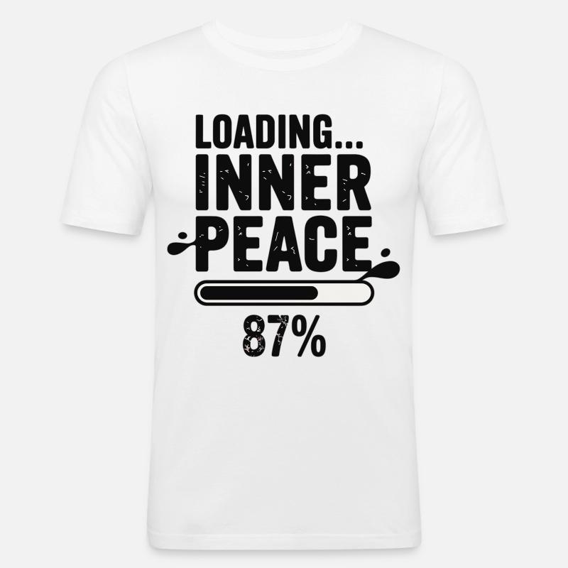 Loading Inner Peace 87 Prozent - Männer Slim Fit T-Shirt - Weiß