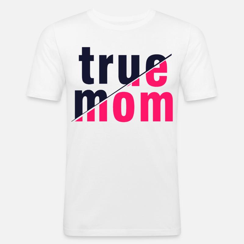 Wahre Mama Mutter Liebe Authentizitätskunst - Männer Slim Fit T-Shirt - Weiß