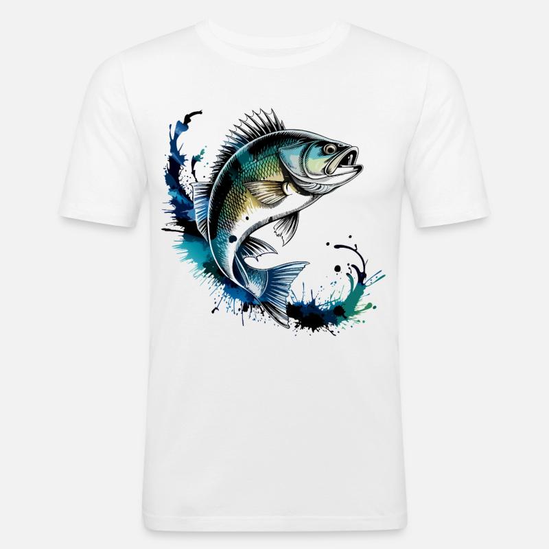 Conception de perchoirs - T-shirt près du corps Homme - blanc