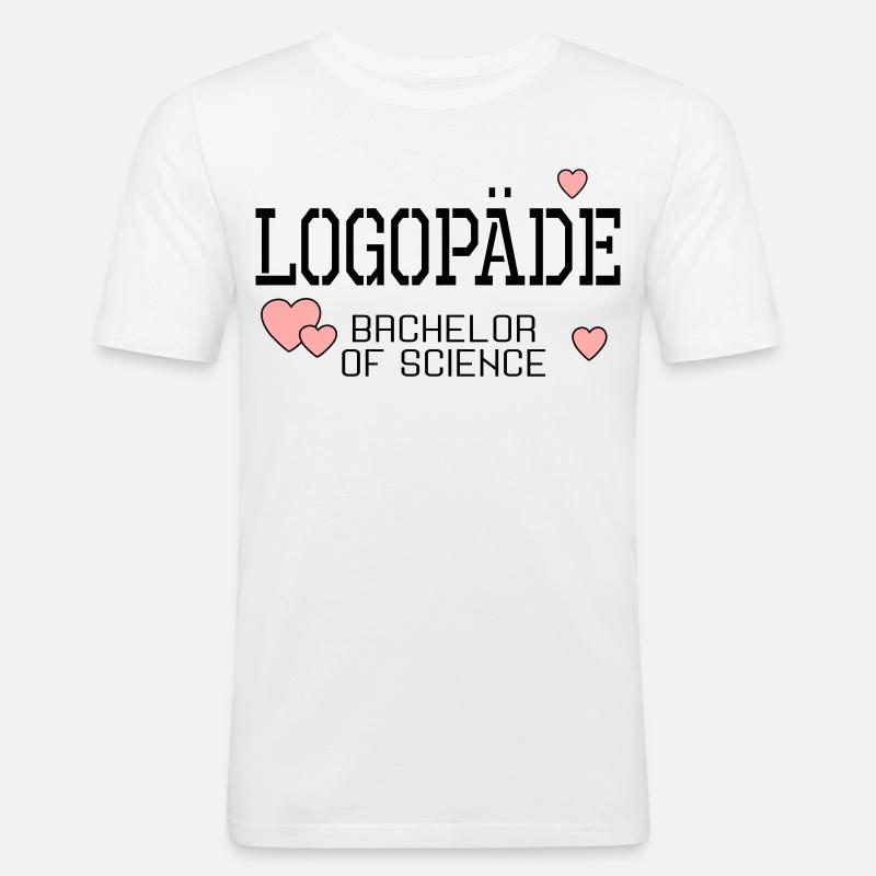 Logopäde Bachelor-Studium Logopädie - Männer Slim Fit T-Shirt - Weiß