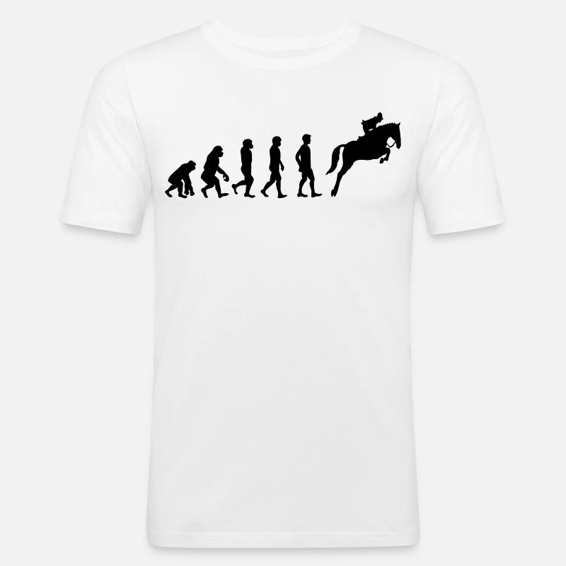 Reiter Evolution - Männer Slim Fit T-Shirt - Weiß