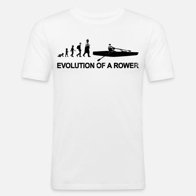 Ruderer Evolution - Männer Slim Fit T-Shirt - Weiß