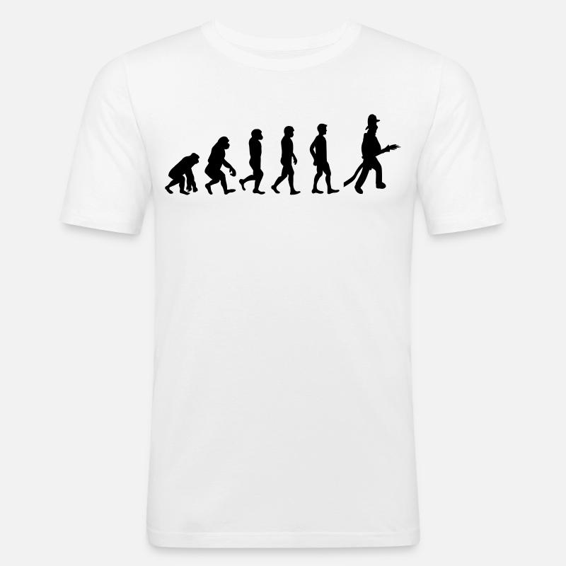 Fire evolution - Men's Slim Fit T-Shirt - white