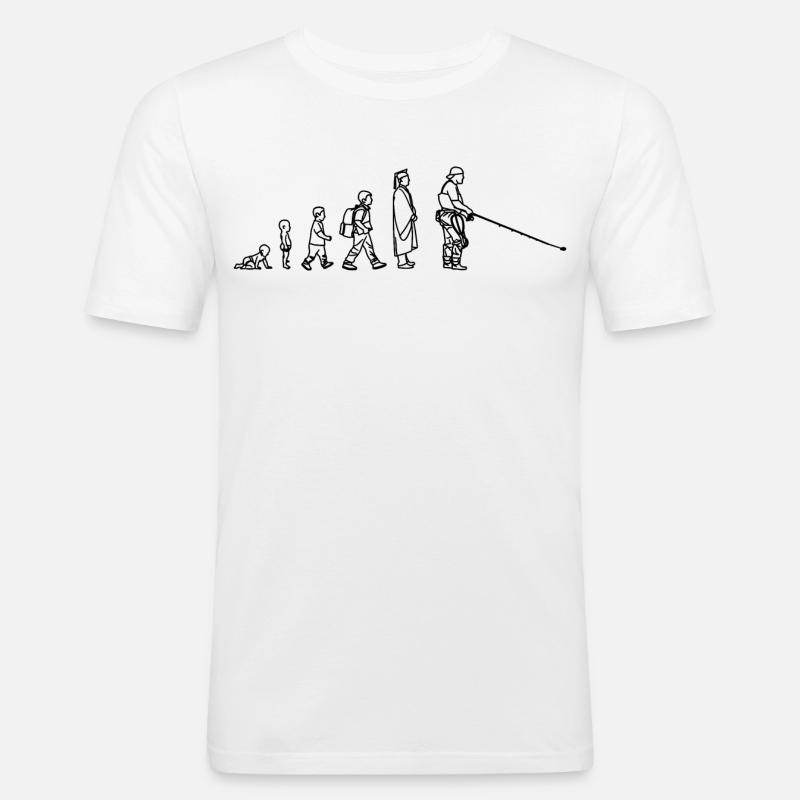 Fischer Evolution - Männer Slim Fit T-Shirt - Weiß