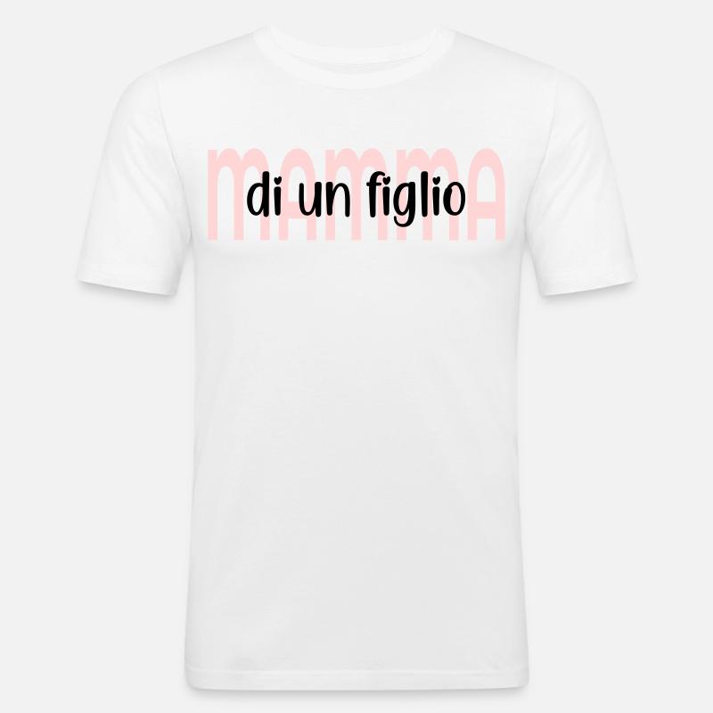 Mutter eines Kindes - Männer Slim Fit T-Shirt - Weiß