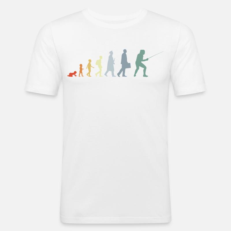 Fechter Evolution - Männer Slim Fit T-Shirt - Weiß