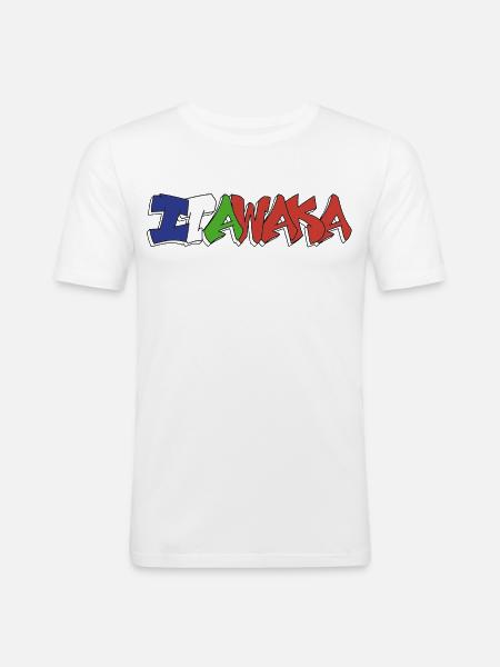 Itawaka - Molukker 4 farver - Herre Slim Fit T-Shirt - hvid