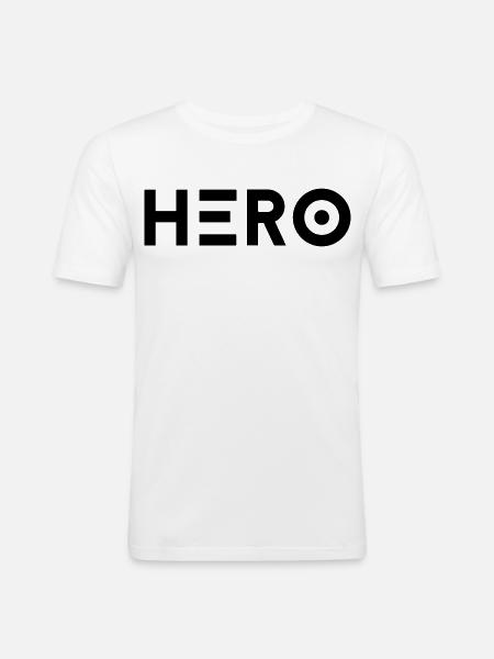 Hero - Held - Men's Slim Fit T-Shirt - white