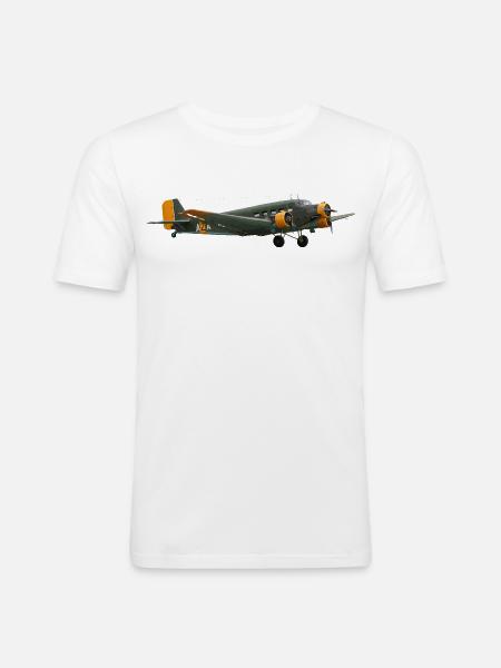 Ju 52 - Men's Slim Fit T-Shirt - white