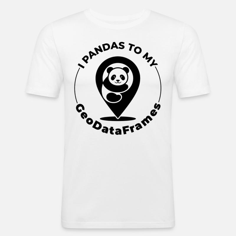 GeoDataFrames Pandas GIS Programmation Python - T-shirt près du corps Homme - blanc