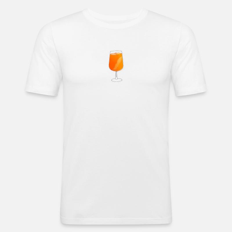 Spritz Summer Drink Cocktail - Männer Slim Fit T-Shirt - Weiß