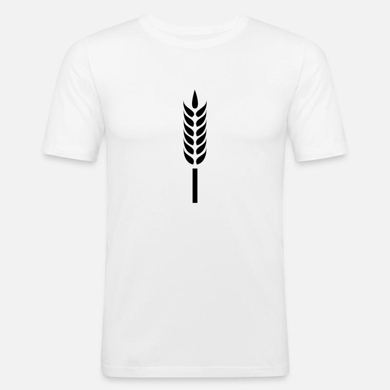 Ähre - Männer Slim Fit T-Shirt - Weiß