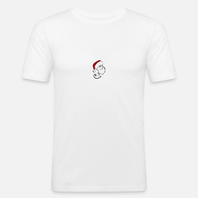 Weihnachtsmann Bart schneiden - Männer Slim Fit T-Shirt - Weiß