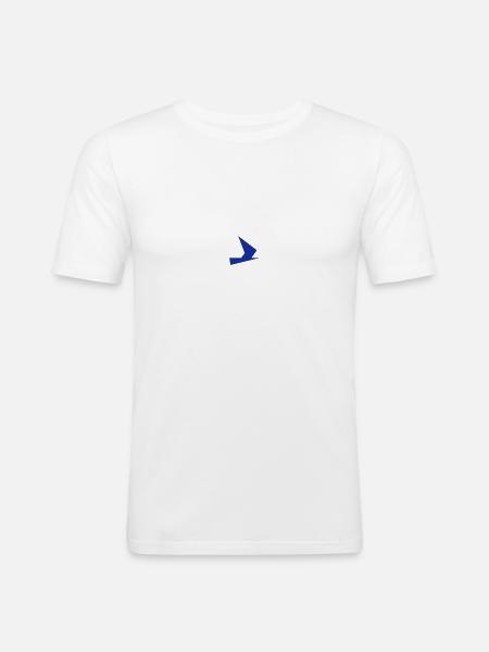 Schwertzugvogel - Männer Slim Fit T-Shirt - Weiß