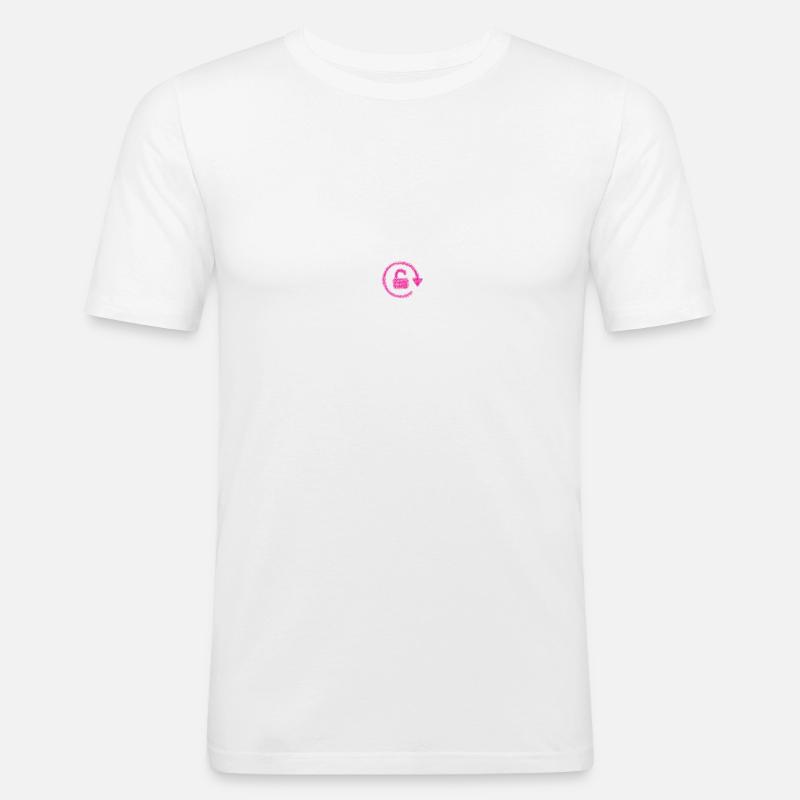 Lock Turn - Men's Slim Fit T-Shirt - white