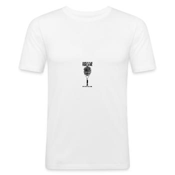 Squash - Men's Slim Fit T-Shirt - white - Front - Nik (191cm)