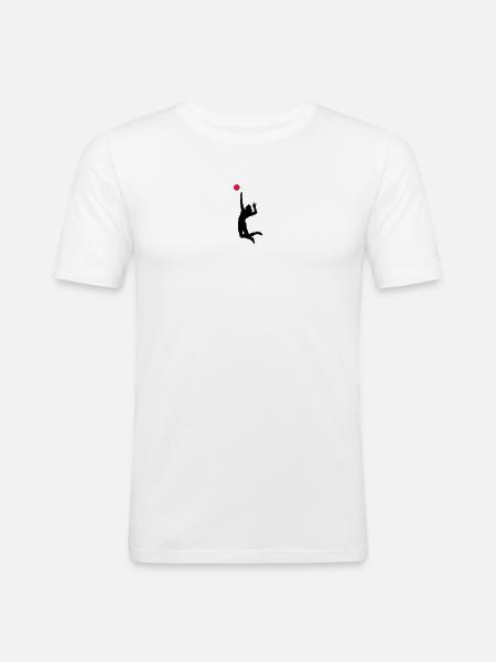 volleyball - T-shirt près du corps Homme - blanc