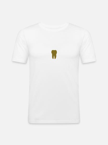 zahn - Männer Slim Fit T-Shirt - Weiß