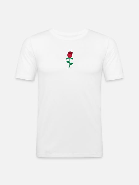 Rose - Men's Slim Fit T-Shirt - white