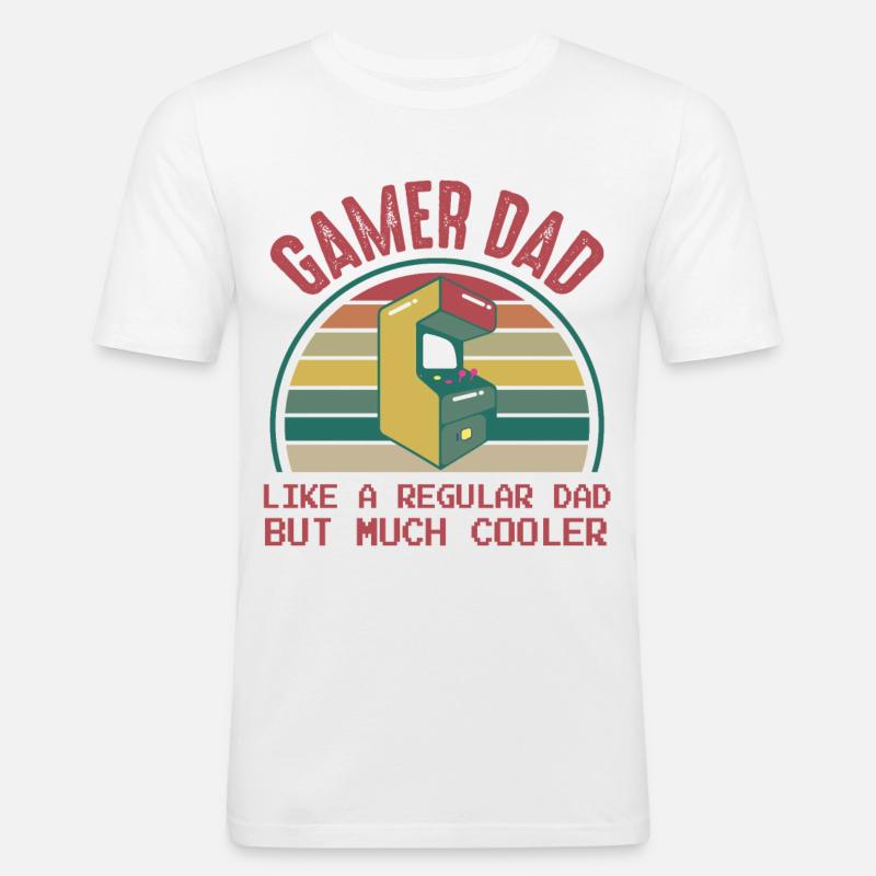 Bester Vater - Männer Slim Fit T-Shirt - Weiß