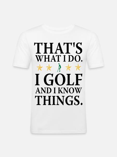 Ich do Golf - Men's Slim Fit T-Shirt - white