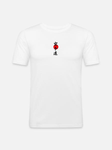 Karate - Männer Slim Fit T-Shirt - Weiß