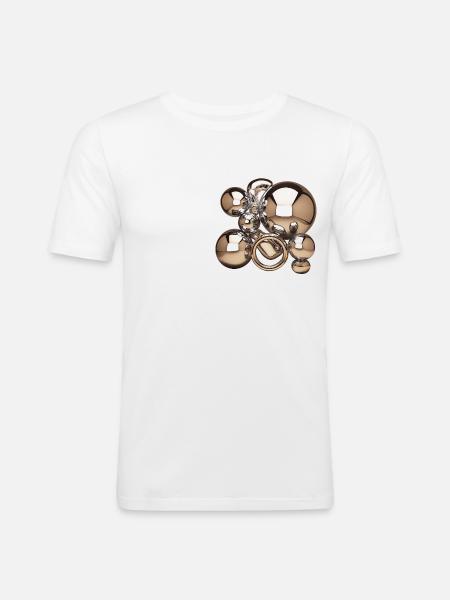 Modern Bubbles - Men's Slim Fit T-Shirt - white