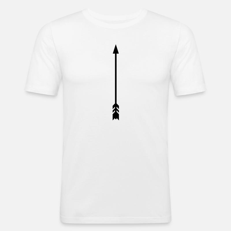 Arrow with Frame Vector - Men's Slim Fit T-Shirt - white