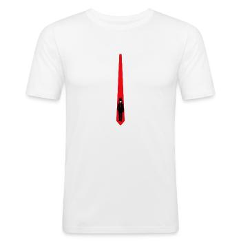 bånd - Slim Fit T-skjorte for menn - hvit - Foran - Nik (191cm)