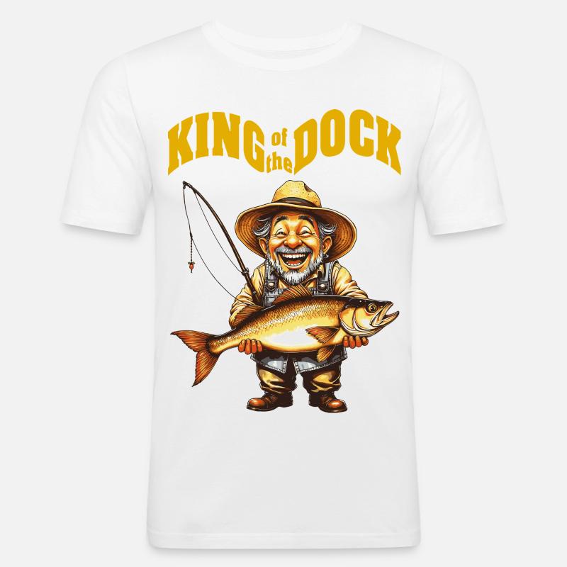 KingOTD - Männer Slim Fit T-Shirt - Weiß