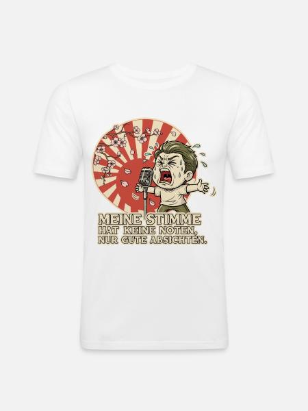 Good intentions, not grades - Men's Slim Fit T-Shirt - white