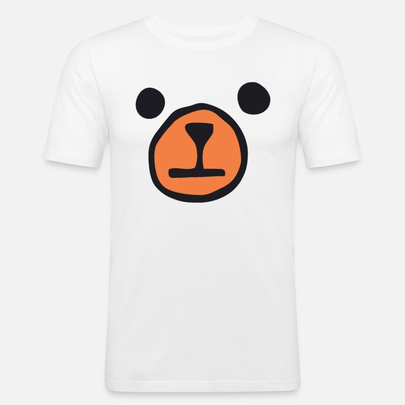 Bären Gesicht - Bär - Männer Slim Fit T-Shirt - Weiß