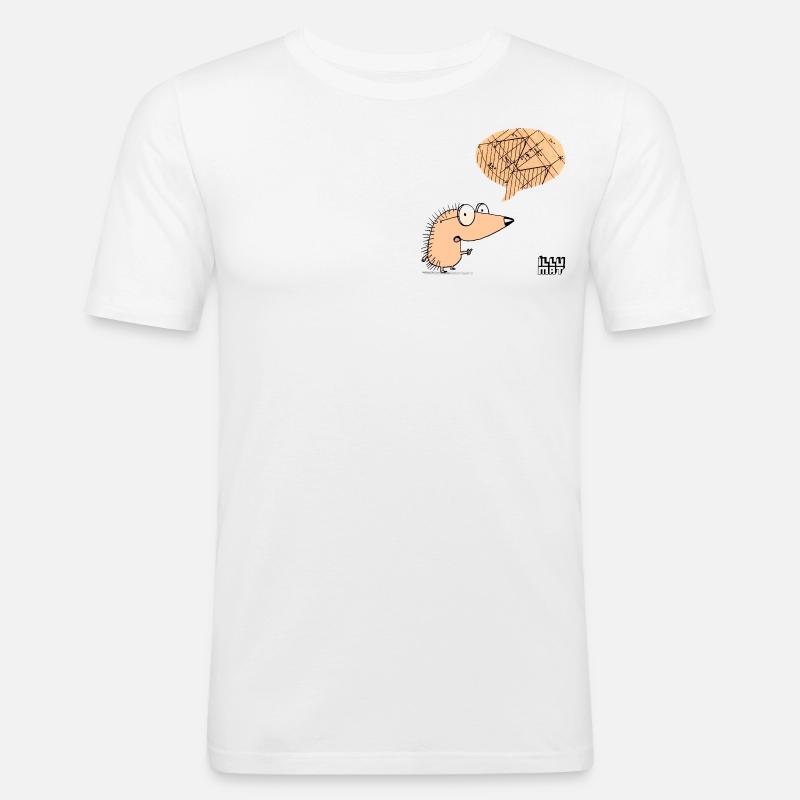 kleiner Klugscheißer - Männer Slim Fit T-Shirt - Weiß