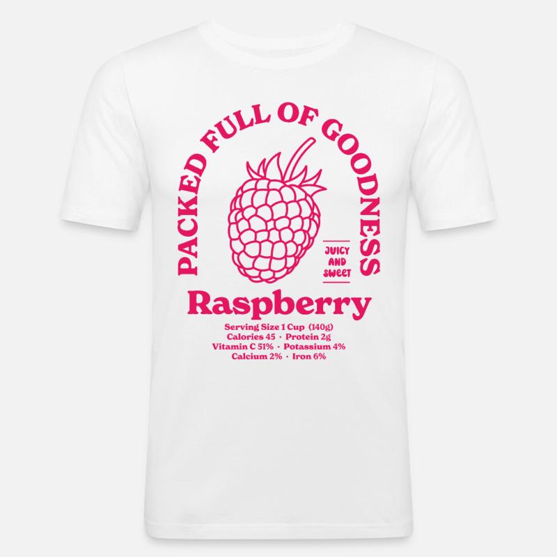 Raspberry Nutritional - Men's Slim Fit T-Shirt - white