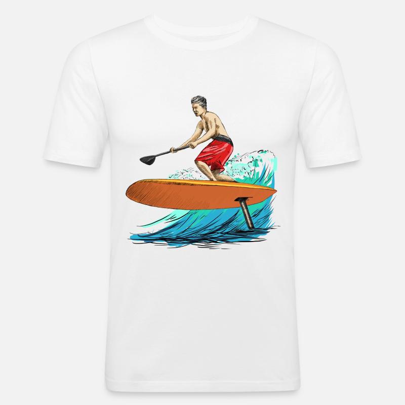 foiling - Männer Slim Fit T-Shirt - Weiß