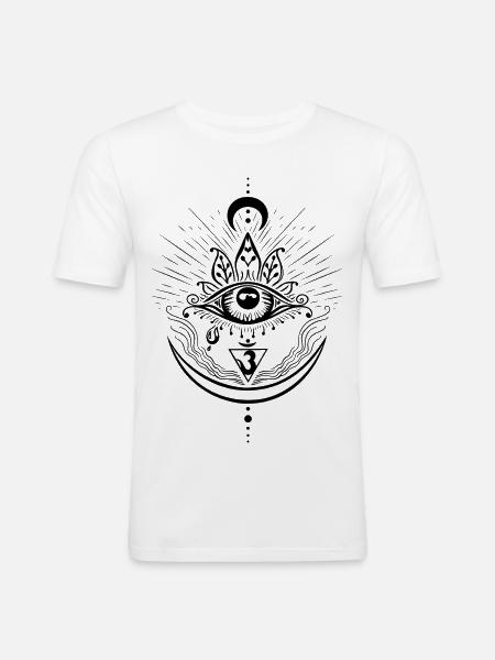 Third Eye Chakra Symbol Third Eye - Men's Slim Fit T-Shirt - white