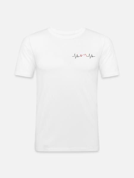 Biker at heart - Men's Slim Fit T-Shirt - white