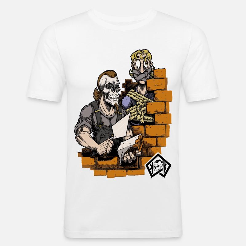 Bricklayer, master mason, craftsman, construction technician - Men's Slim Fit T-Shirt - white