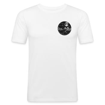 Stille Nacht - Männer Slim Fit T-Shirt - Weiß - Vorne - Nik (191cm)